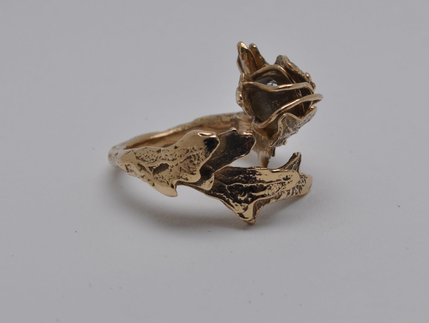 Physis - Fragmenta - Anello Cin con quarzo rutilato